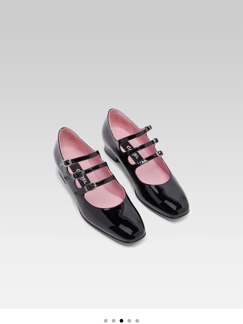 Carel Ariana Paris mary jane heels black patent leather